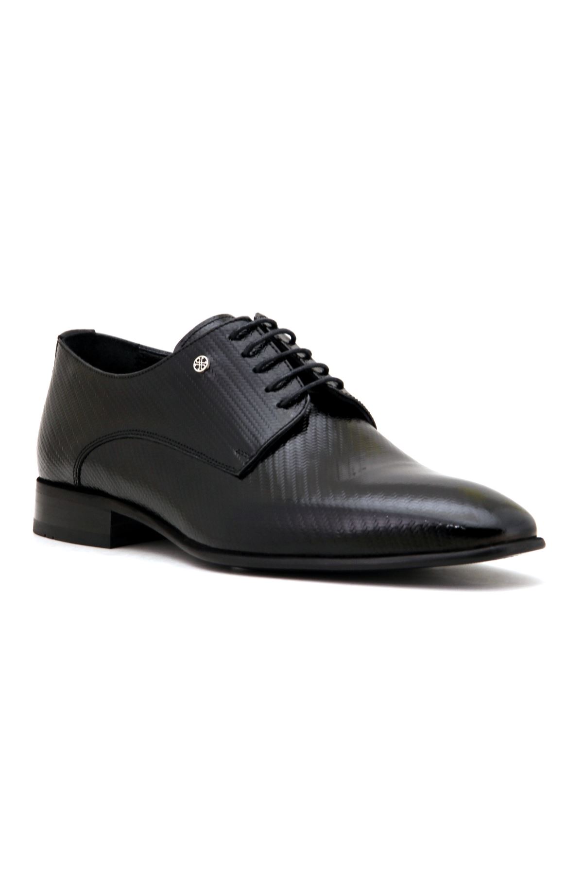 Marcomen 9550 Deri Klasik Erkek Ayakkabı - Siyah Rugan
