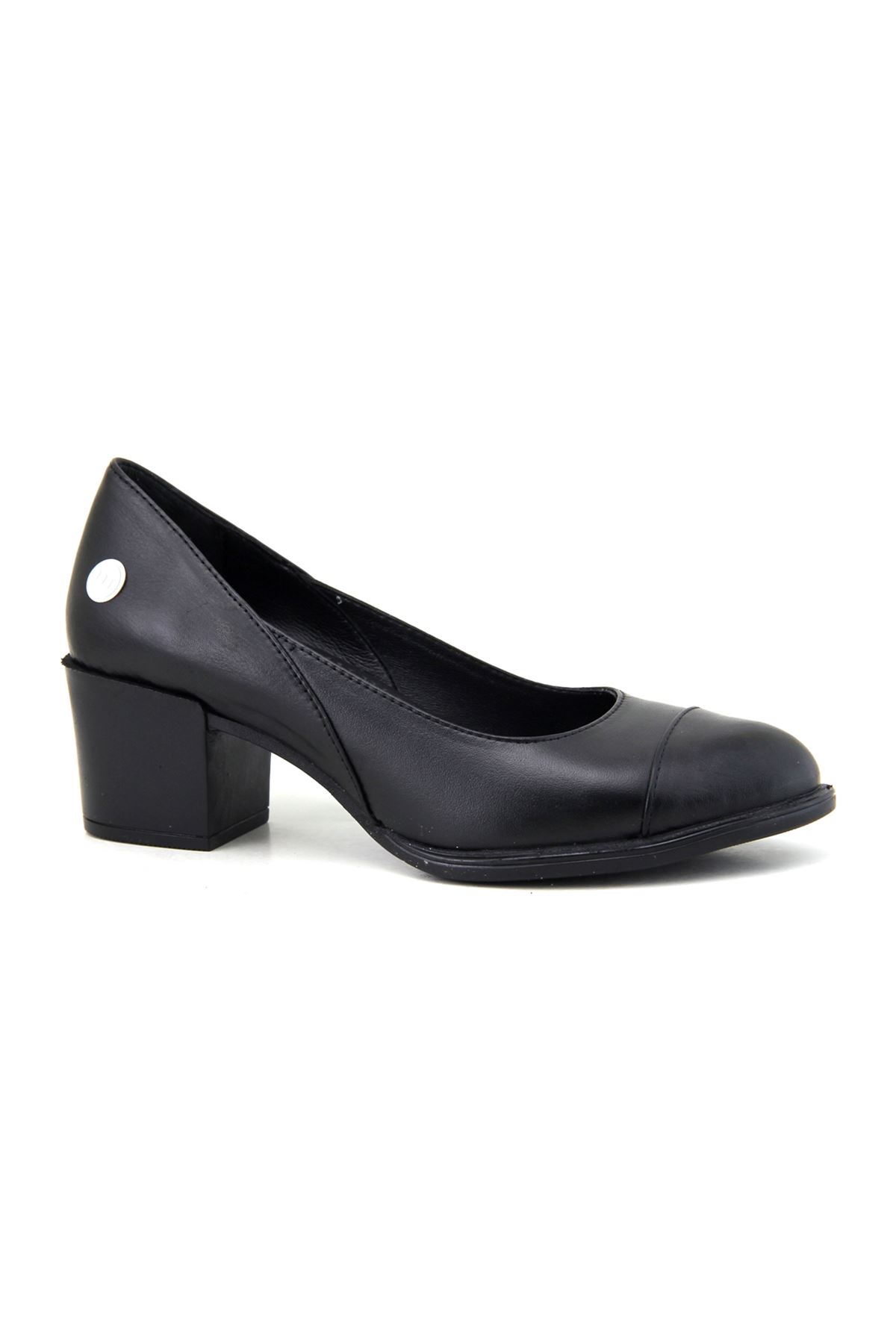 Mammamia D23YA-340 Hakiki Deri Kadın Ayakkabı - Siyah