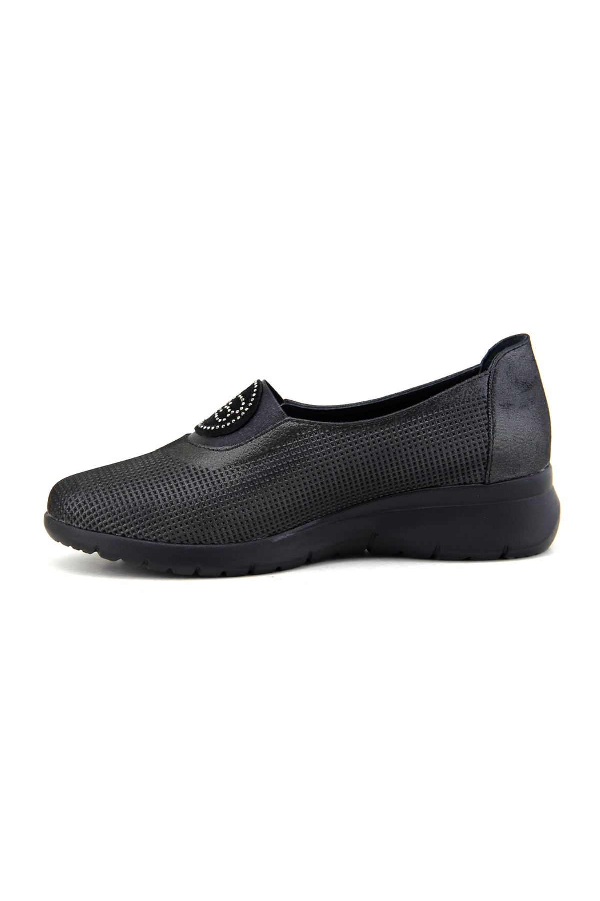 Mammamia D23YA-470 Hakiki Deri Kadın Ayakkabı - Siyah Çelik