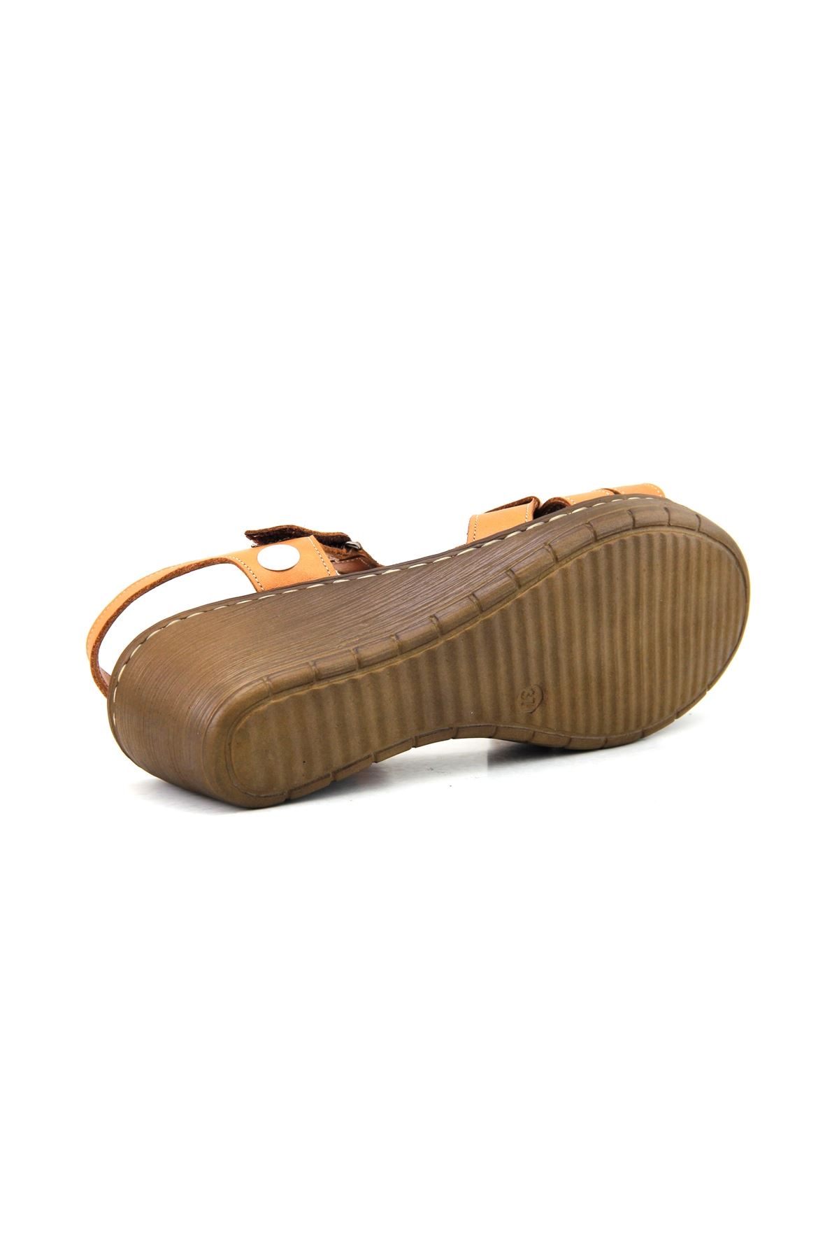 Mammamia D23YS-1045 Deri Comfort Kadın Sandalet - Taba