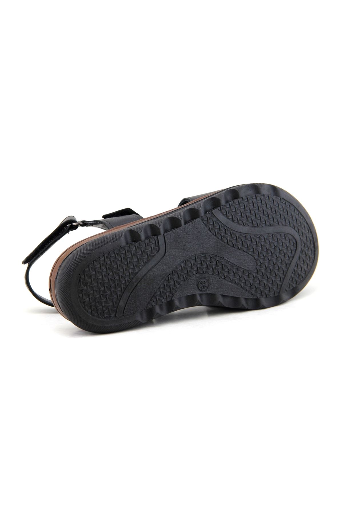 Venüs 23021716 Hakiki Deri Comfort Kadın Sandalet  - Siyah