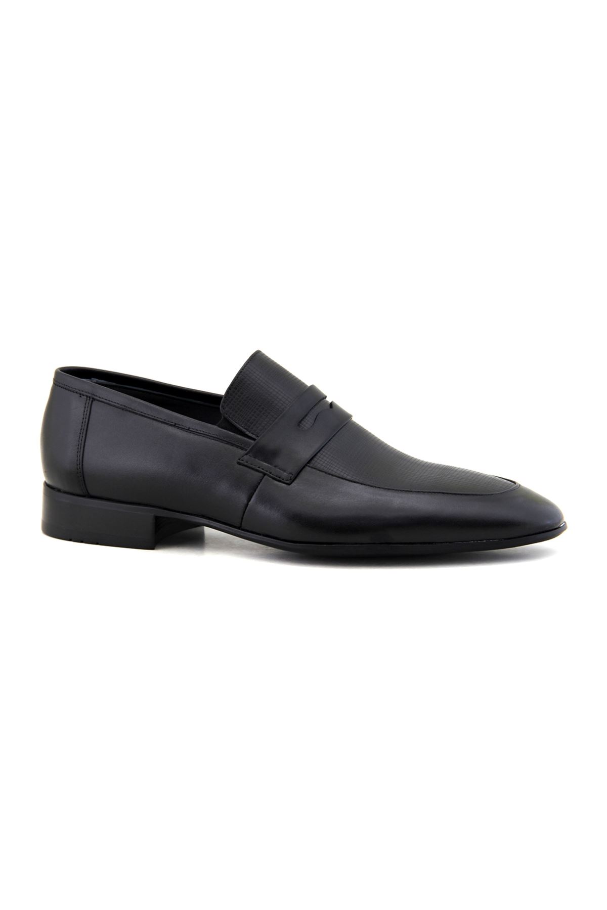 Fosco 2061 Hakiki Deri Klasik Erkek Ayakkabı - Siyah