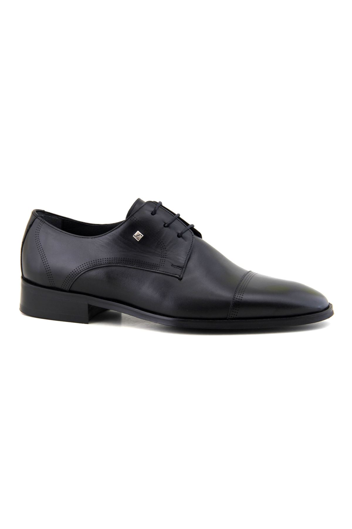 Fosco 2886 Hakiki Deri Klasik Erkek Ayakkabı - Siyah