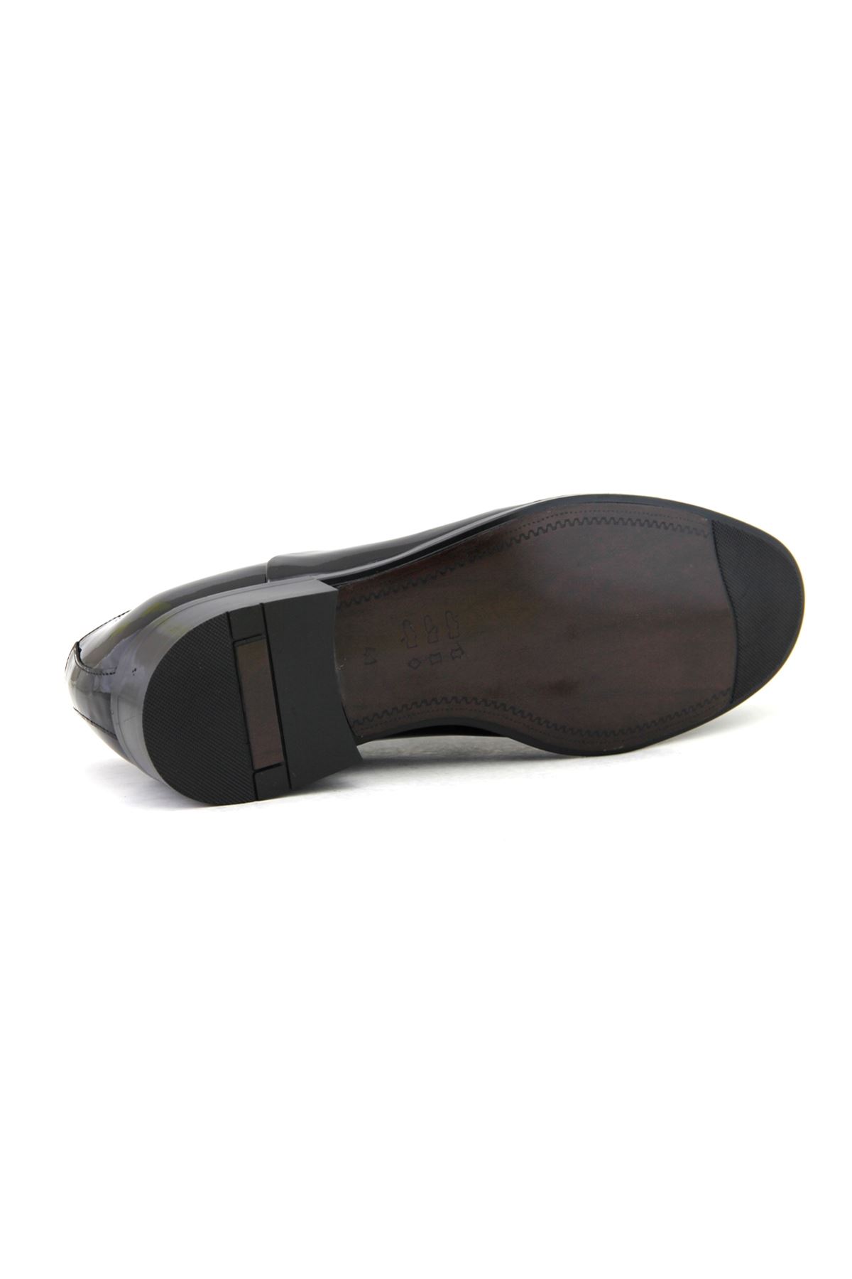 Fosco 7102 Hakiki Deri Klasik Erkek Ayakkabı - Siyah Rugan