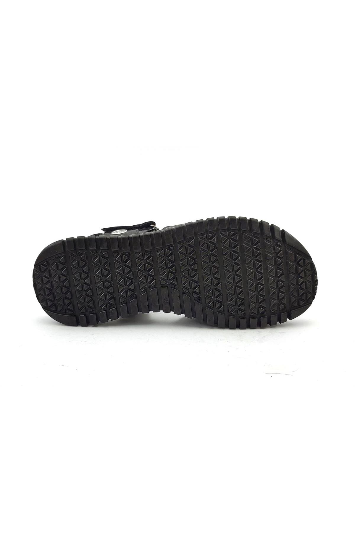 Mammamia D23YS-1280 Deri Comfort Kadın Sandalet - Siyah