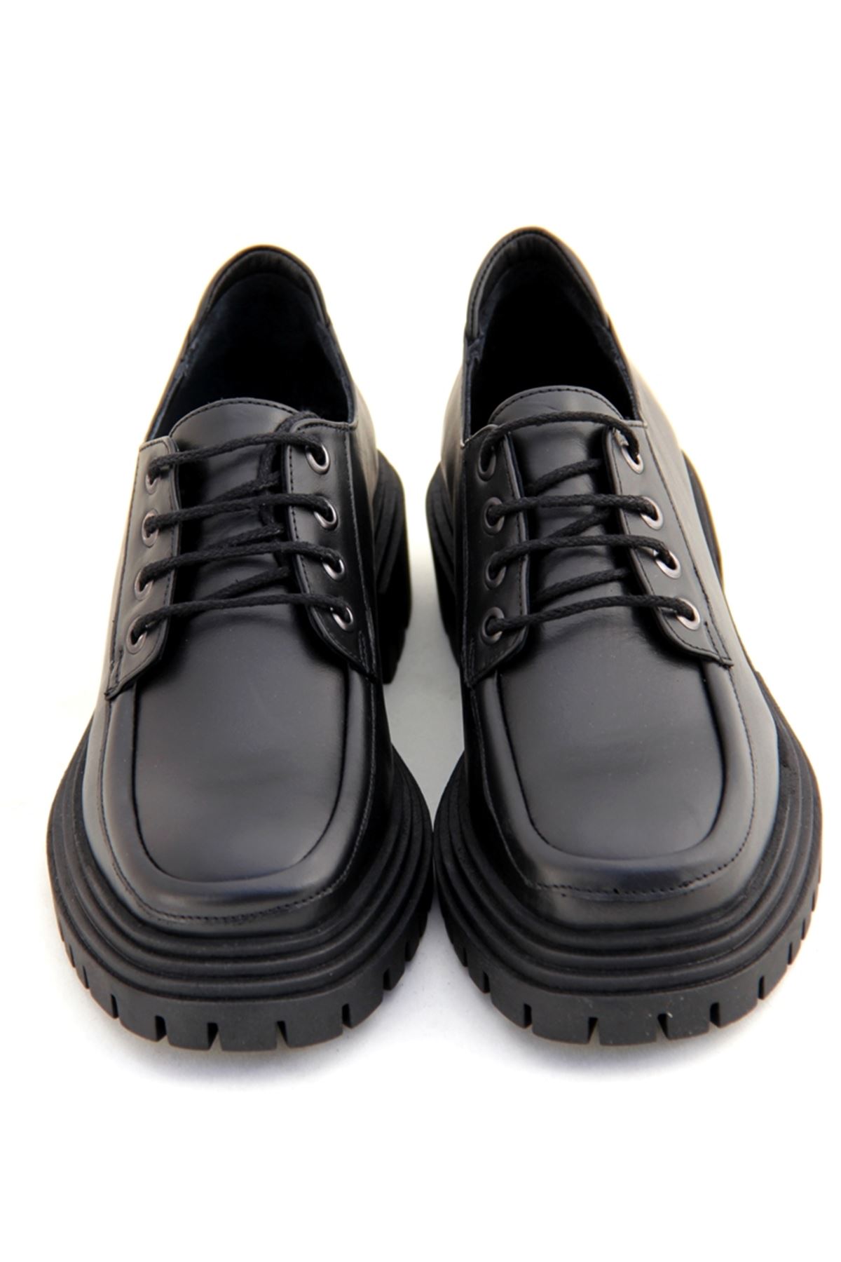 Albini 10955 Hakiki Deri Kadın Ayakkabı - Siyah