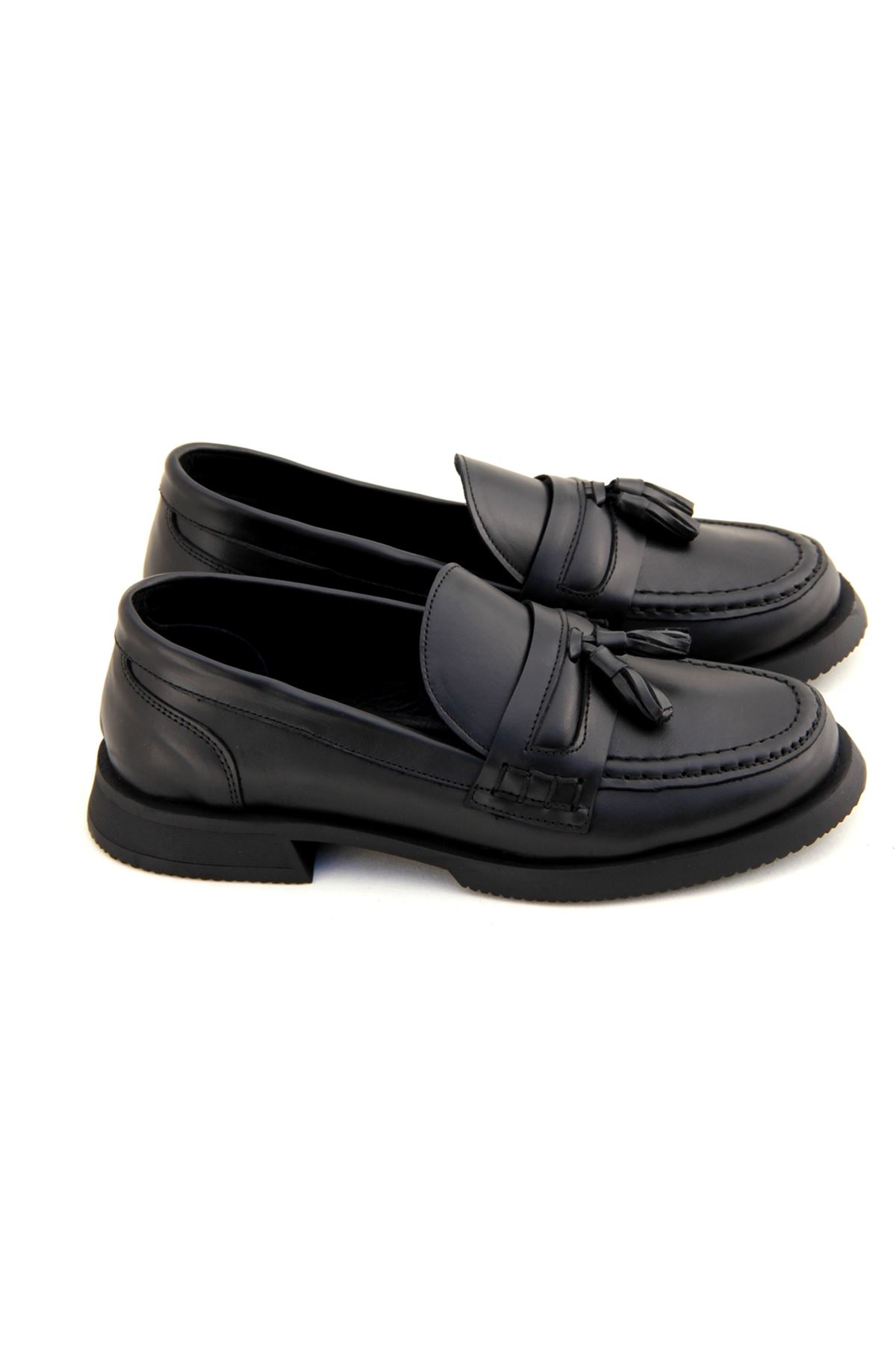 Albini 101163 Hakiki Deri Kadın Ayakkabı - Siyah