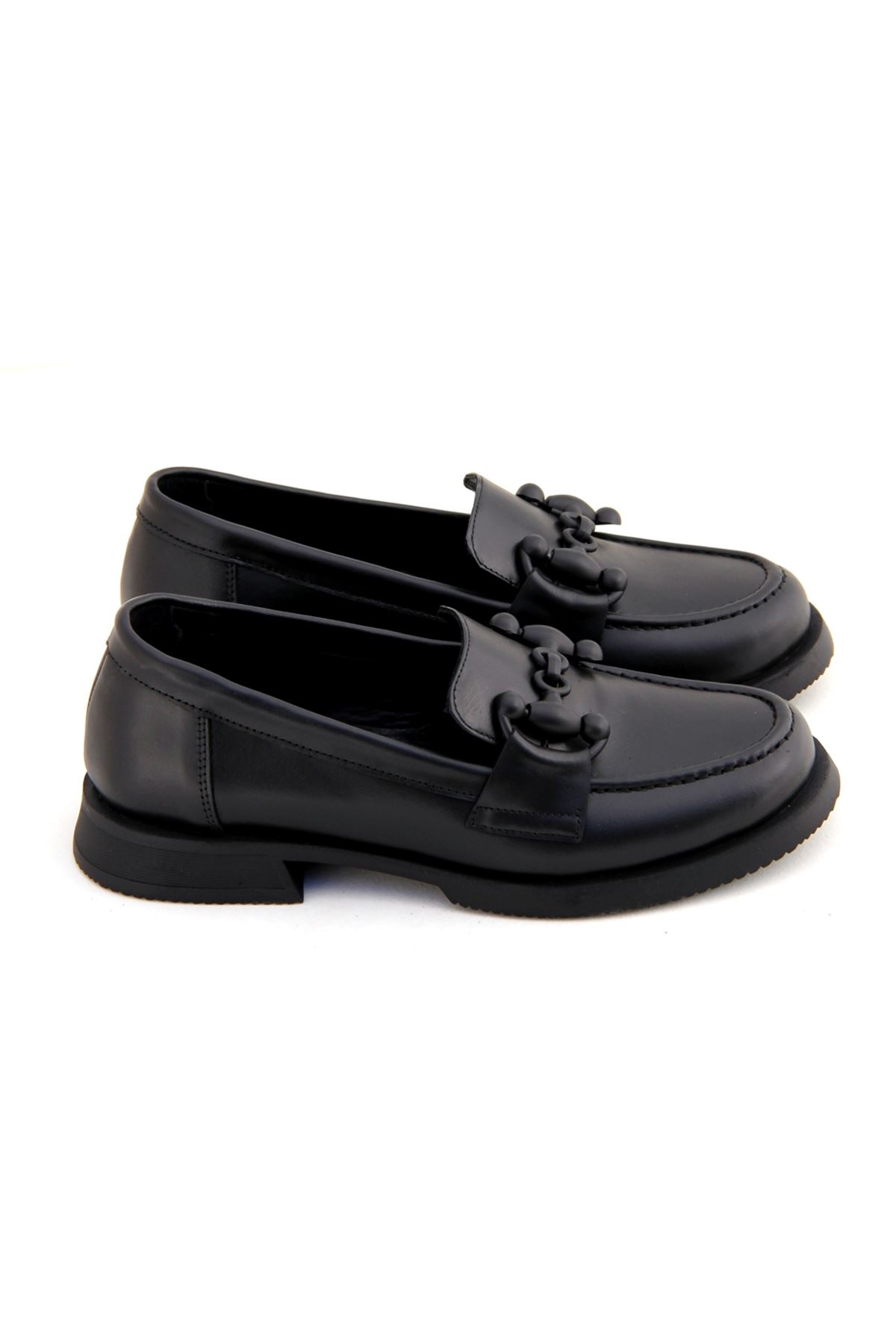 Albini 10730 Hakiki Deri Kadın Ayakkabı - Siyah