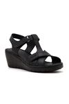 Mammamia D22YS-1300 Hakiki Deri Kadın Sandalet - Siyah