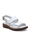 Mammamia D24YS-1295 Hakiki Deri Kadın Sandalet - Beyaz